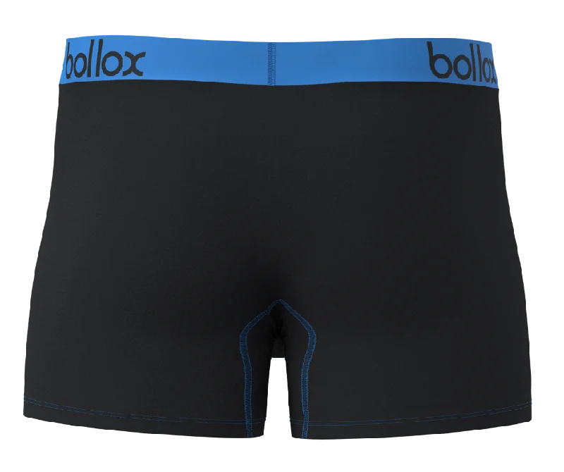 Black with Light Blue - Men's Trunk - Bamboo & Cotton Blend (1Pack)