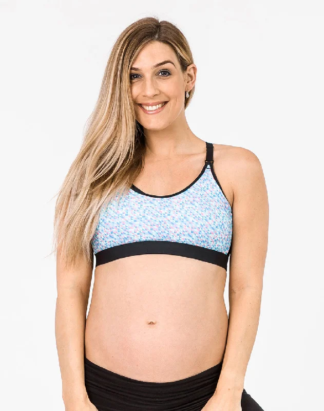 Breastfeeding Sports Bra - Smoothie Crop Confetti Black