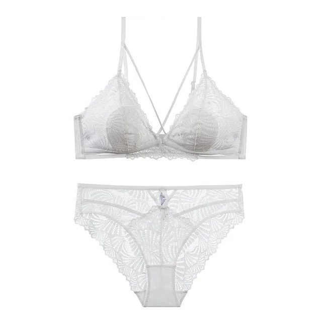 Breathable Beauty: Sexy Embroidered Bra and Panty Set