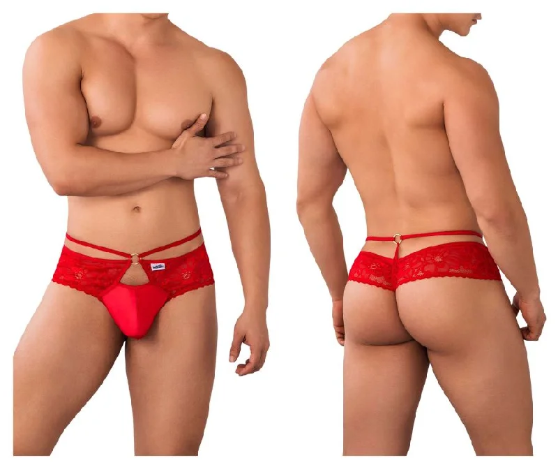 CandyMan 99647 Lace Thongs Red