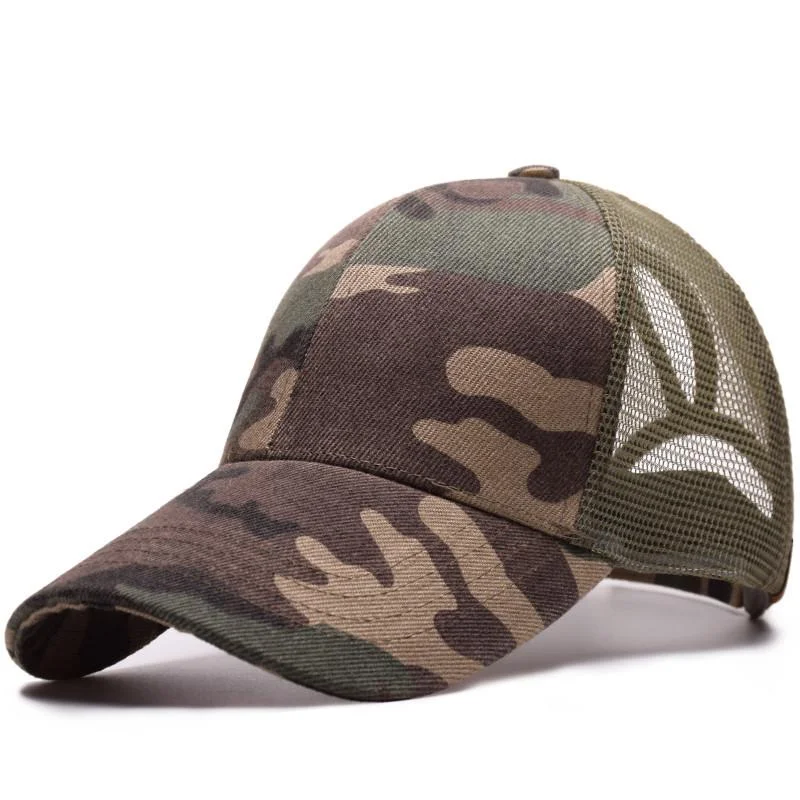 Casquette CAMOUFLAGE pour chignon ou queue de cheval