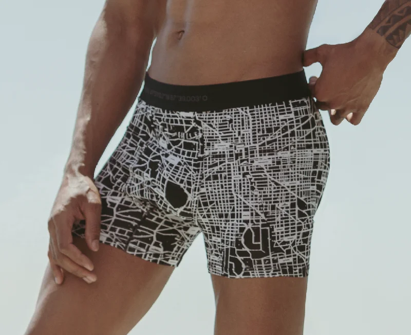 Cloud Gate Maps Square cut Boxer Brief