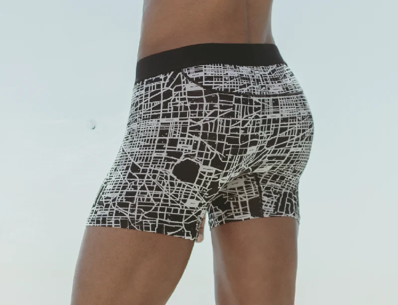 Cloud Gate Maps Square cut Boxer Brief