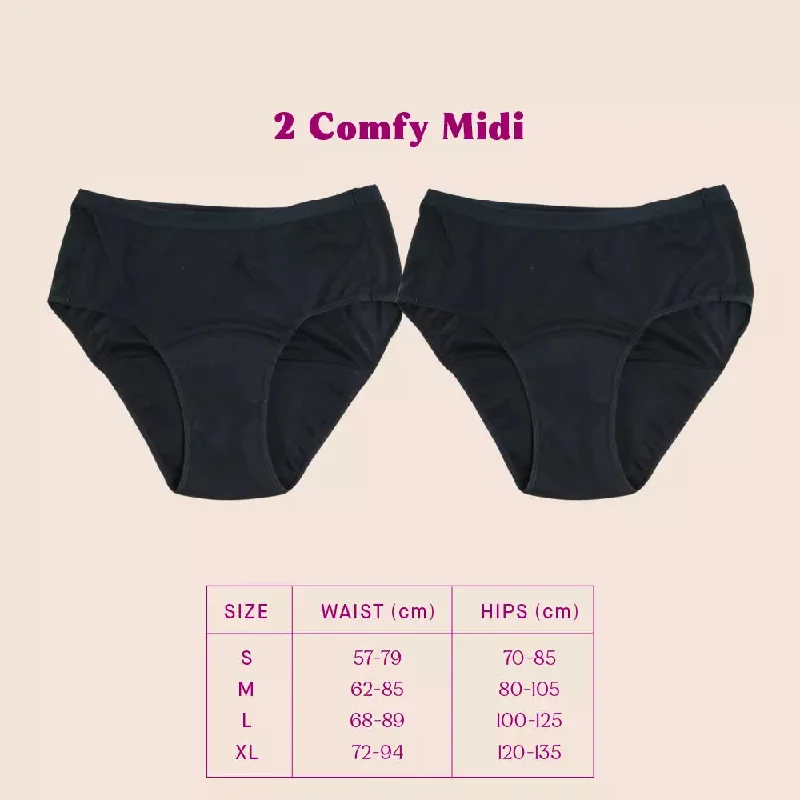 STARTER SET - COMFY MIDI MEDIUM  - 2 UNDIES