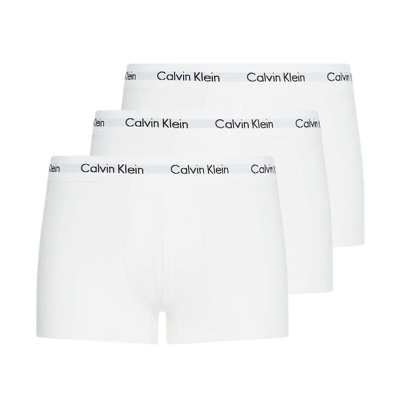 Calvin Klein 3 Pack Cotton Stretch Low Rise Trunks - White