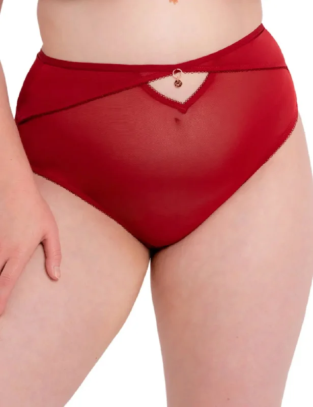 Curvy Kate Scantilly Unchained Deep Red High Waist Brief