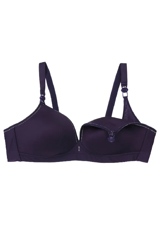 Dark Purple Plunge Nursing Bra