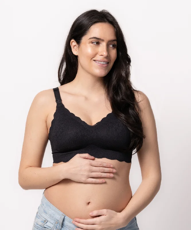 Ebony Lace Nursing Bra