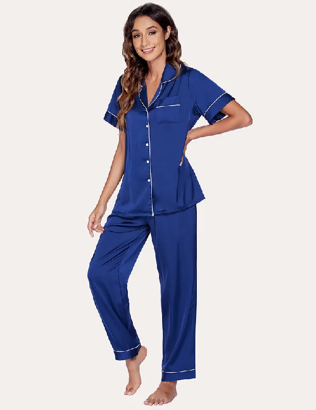 Ekouaer Satin 3 Piece Pajama Set