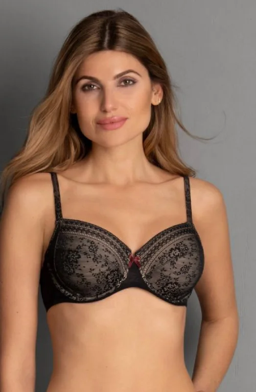 Fleur-5653 Underwire Bra -  Black