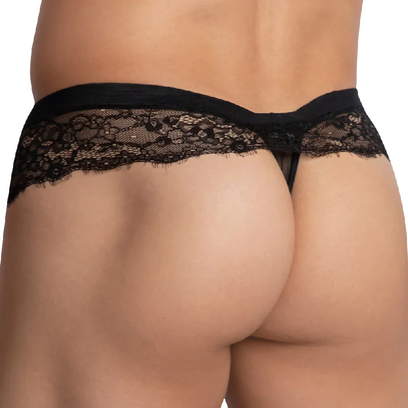 JCSTK - Secret Male SMK016 Floral Design Thong Black