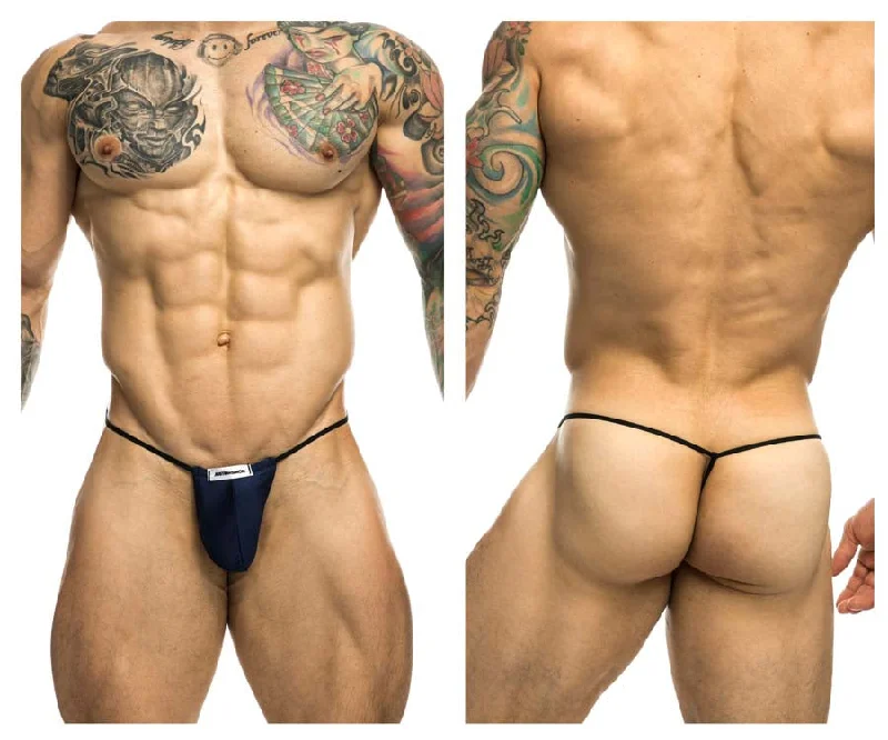 JUSTIN+SIMON XSJ02 Silky G-String Bulge Navy