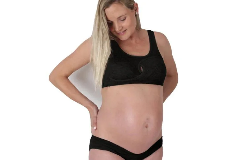 Kaitlyn Anti Sag Sports Bra and Panty Set   |   Black