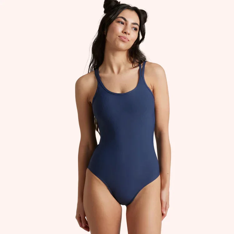 Love Luna Tween/Teen Girls Period Swim One Piece - Navy