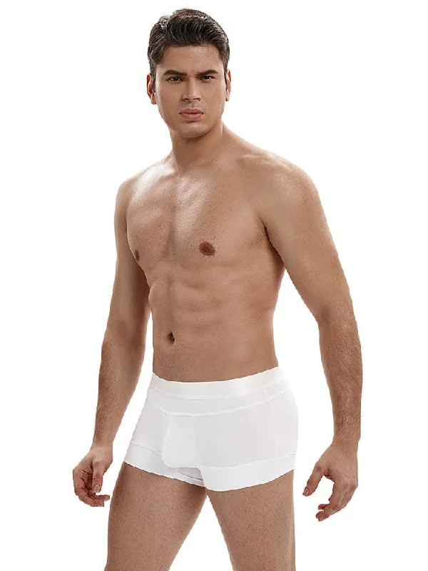 Low Waist Cotton Breathable Trunks-White