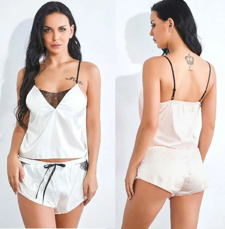 Luxury Japanese Satin Cami shorts set