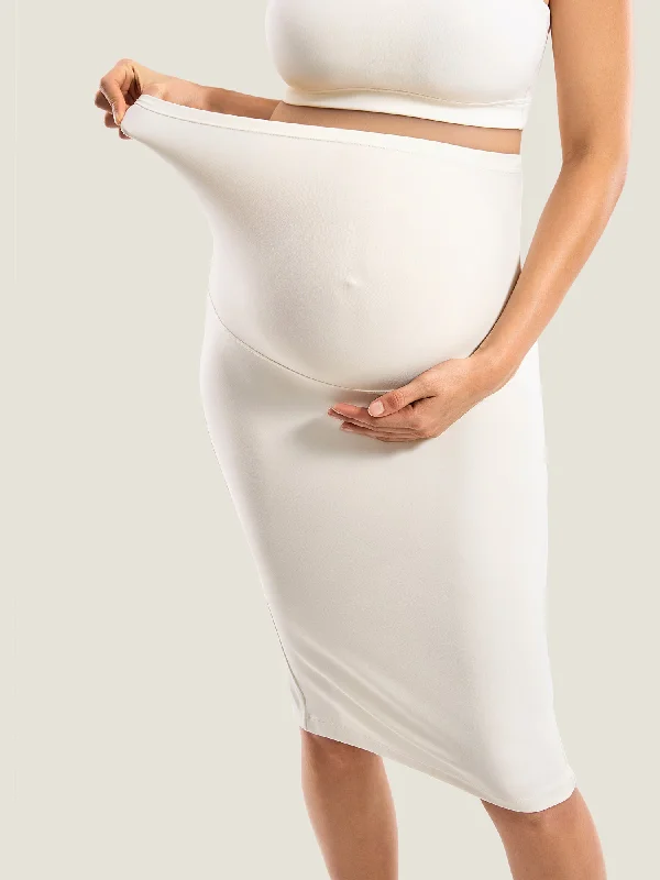 Maternity High Waisted Midi Skirts