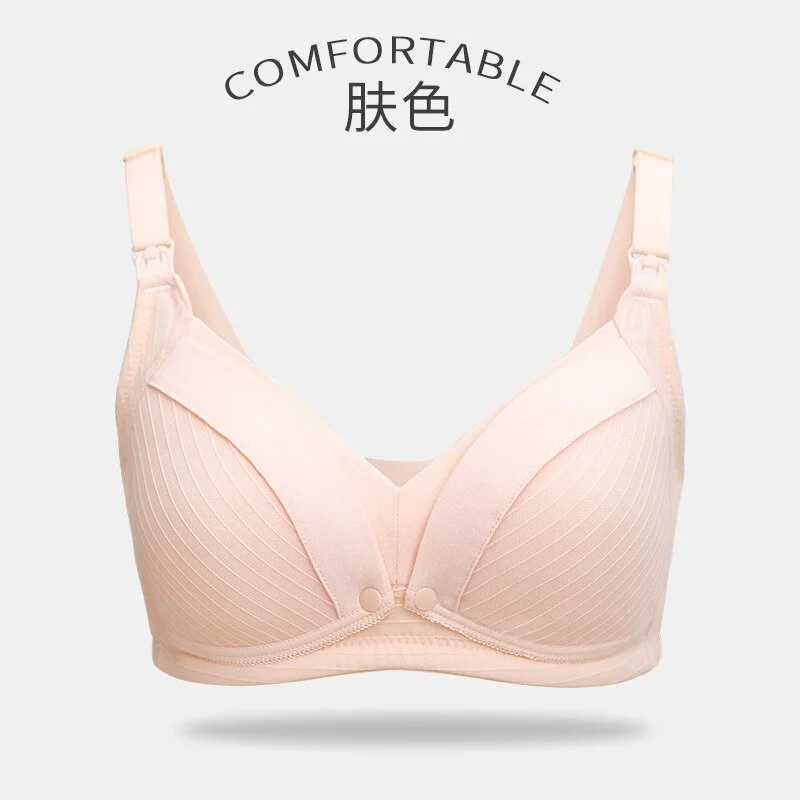 Maternity Nursing Bra Pregnant Women Mother Mama Open Breast Bra Cotton Wire Free Sleep Underwear Lactating Nursing Bralette