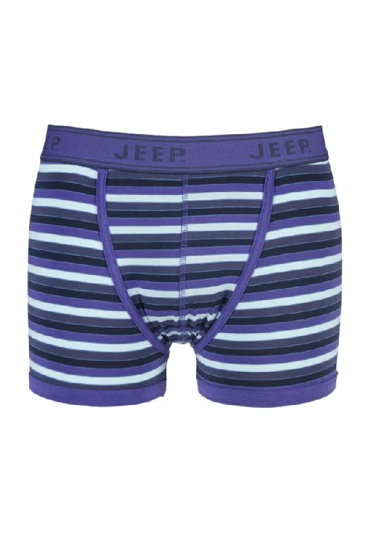 Mens 1 Pair Jeep Spirit Cotton Block Stripe Trunks In Navy