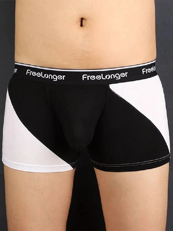 FreeLonger Men's Big Pouch Breathable Seamless Trunks