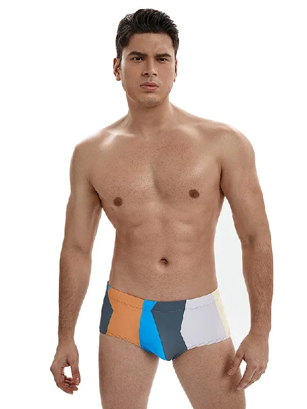 Men's Low Waist Swimming Trunks - Blue