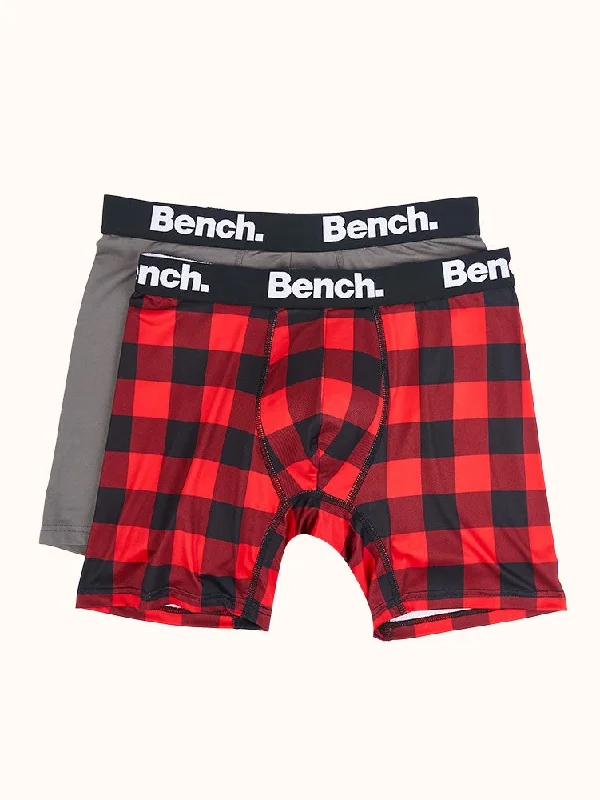 Men's Plaid Boxer Briefs (2 Pack)