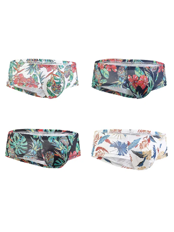 Men's Printed U Convex Mesh Trunks