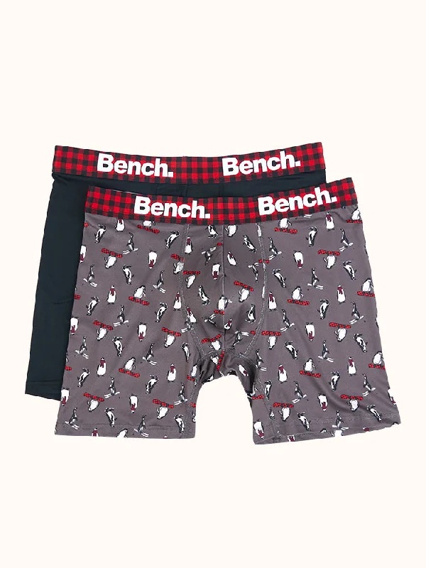 Men's Skiing Penguins Boxer Briefs (2 Pack)