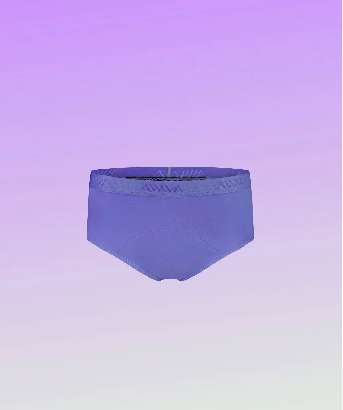 Organic Cotton Period Brief - Periwinkle