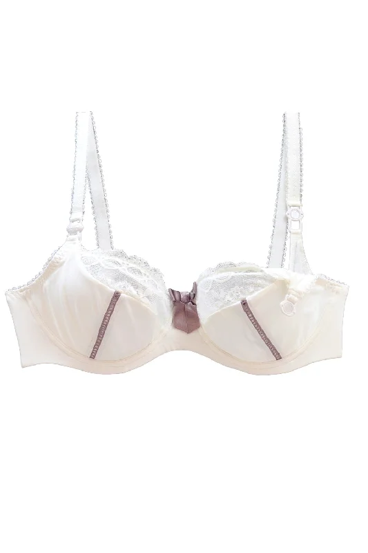 Pearl White Nursing Bra