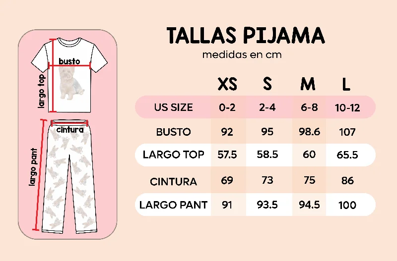 PIT BULL BROWN - PJ PANT SET (solo XS disponible)