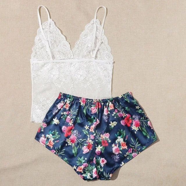 Rose Lace Cami Set