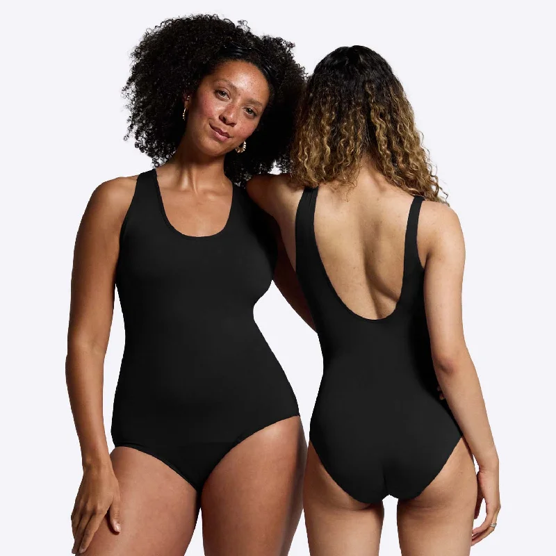 WUKA Scoop Back Period Swimsuit - Black