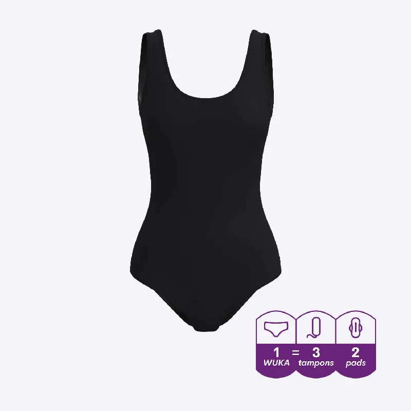 WUKA Scoop Back Period Swimsuit - Black