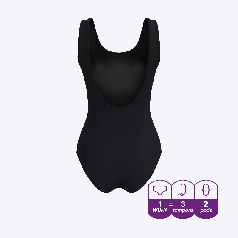 WUKA Scoop Back Period Swimsuit - Black