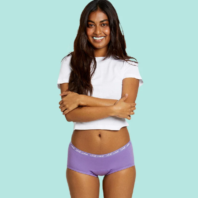 TEENS FIRST PERIOD BOYLEG BRIEF VIOLET