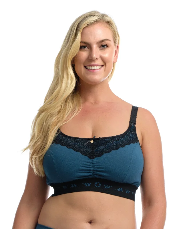 THE NURSING LOUNGE BRA: Midnight Blue