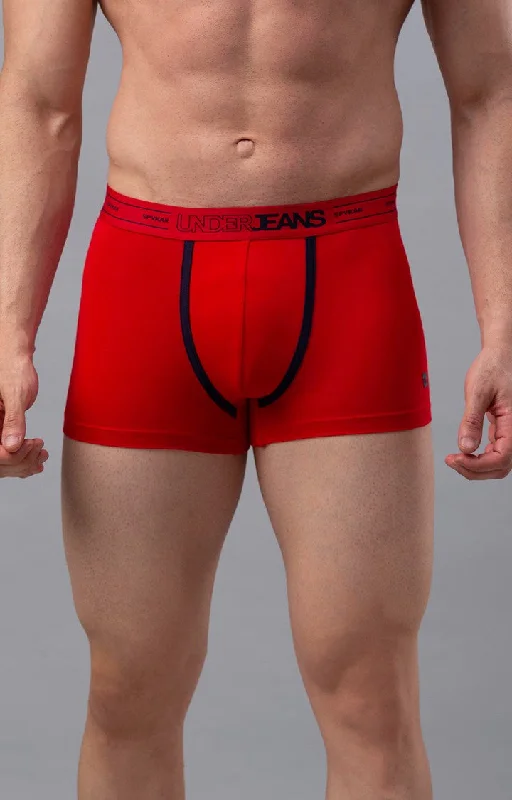 Underjeans by Spykar Men Premium Cotton Blend Red Trunk - (Pack of 2)