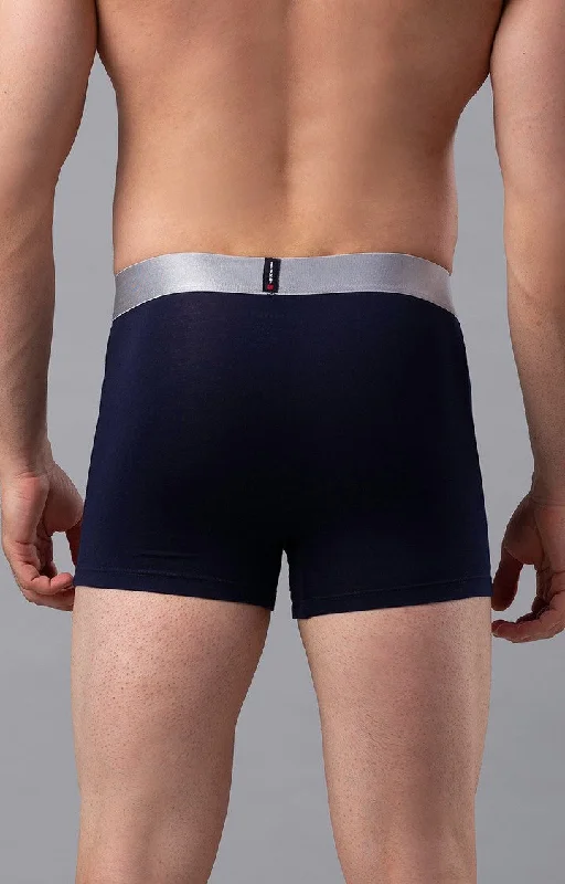 Underjeans by Spykar Men Premium Navy Cotton Blend Trunk