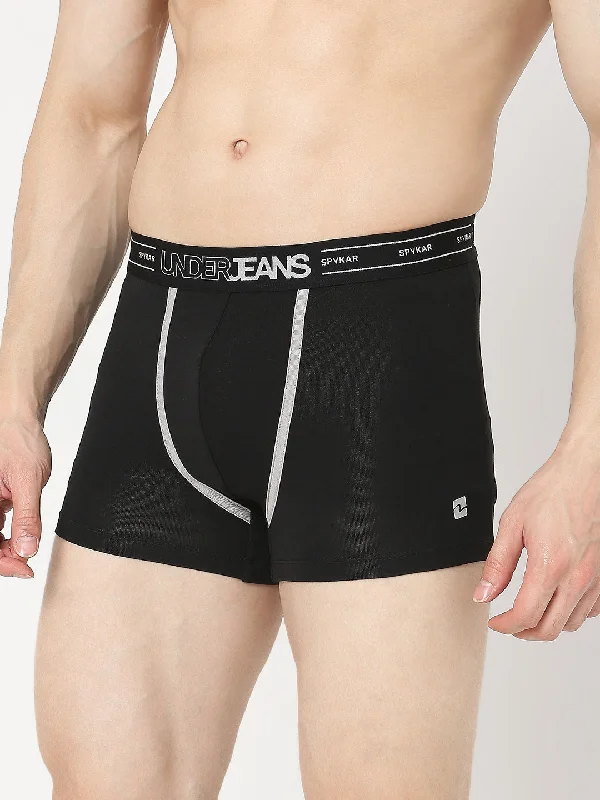 Underjeans by Spykar Men Premium Pack of 2 Black - Red Trunk