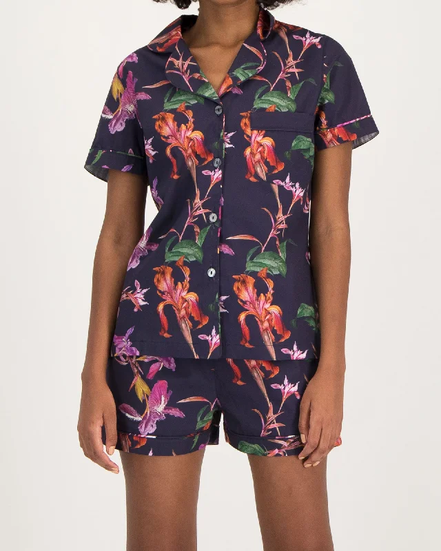 Womens Short Pyjamas - Iris Navy