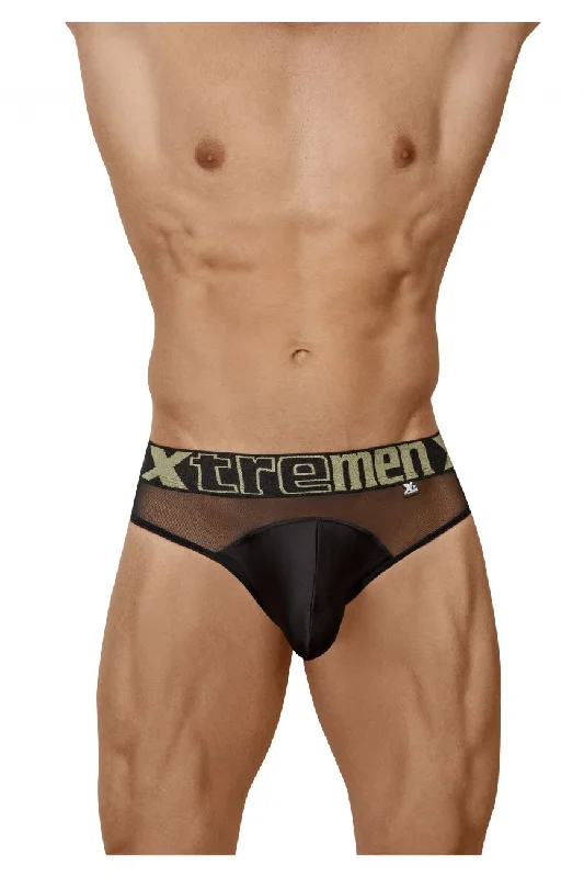 Xtremen 91059 Peekaboo Mesh Briefs Color Black