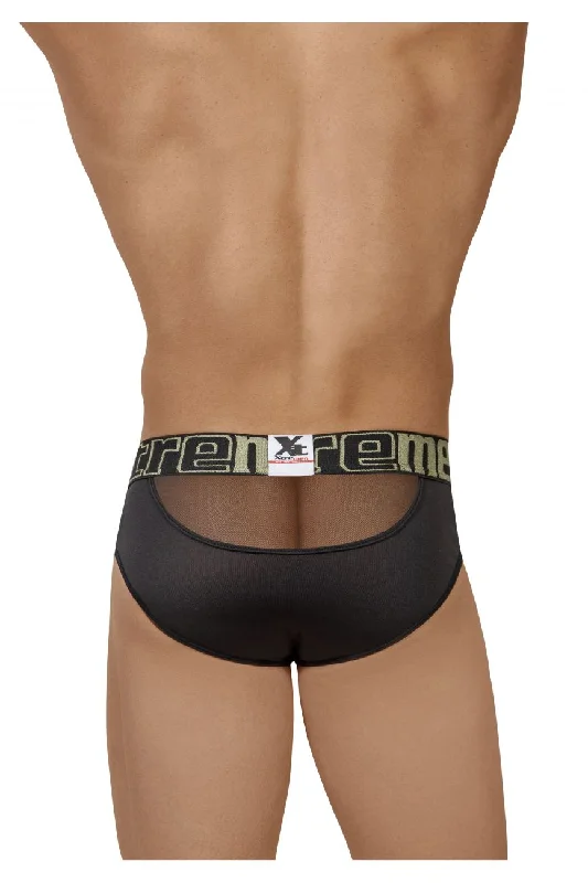 Xtremen 91059 Peekaboo Mesh Briefs Color Black