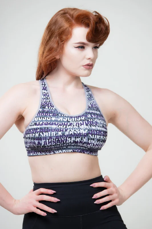 Active Crop Top Logo Printti Urheilurintaliivit