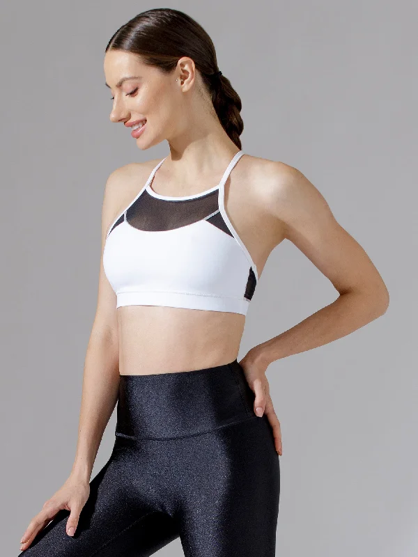 ARDOR MESH Y BRA, WHITE/BLACK MESH