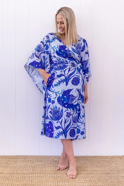 Blue Bird Midi Robe