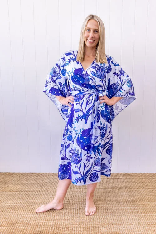 Blue Bird Midi Robe