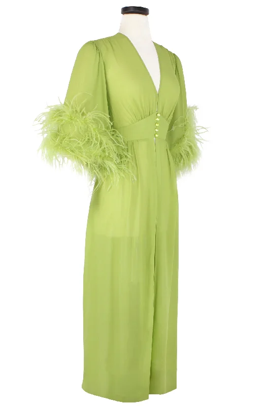 Glam Harlow Robe - Chartreuse Green - Glam Glam Boudoir