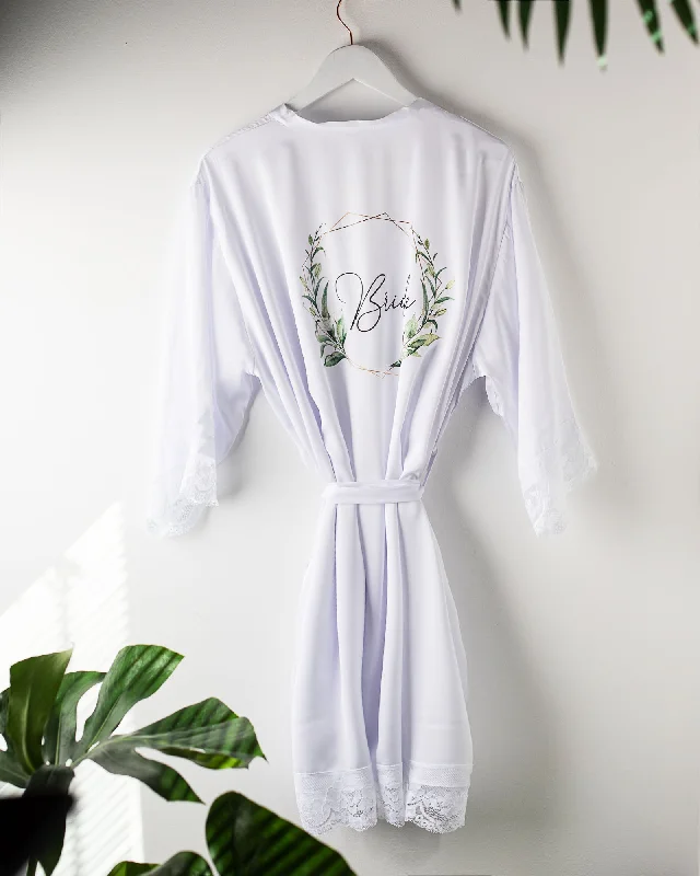 FINE LACE Robe leaf back customization