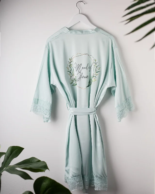 FINE LACE Robe leaf back customization